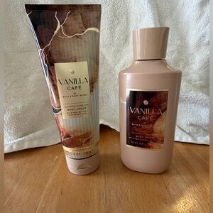 NEW: Bath & Body Works Vanilla Café body wash (10 Fl oz) & Cream Set (8 Fl. oz)